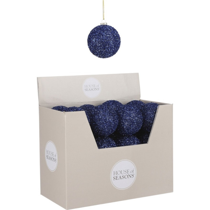 Набор HOUSE OF SEASONS, 24 шт. пенопластовых новогодних шаров, диам. 10 см, темно-синий, 2 вида 85550
